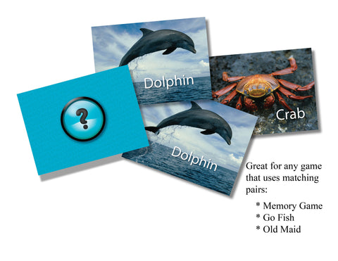 Sea Life Memory Card Game