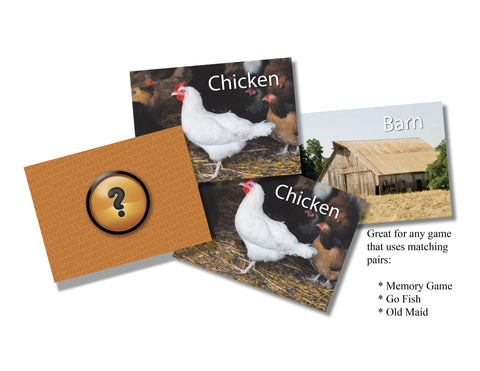 On The Farm Memory Card Game