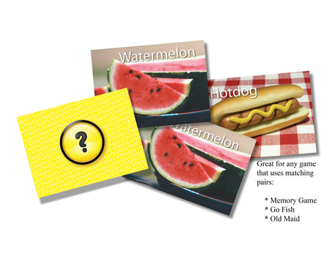 Foods Memory Card Game