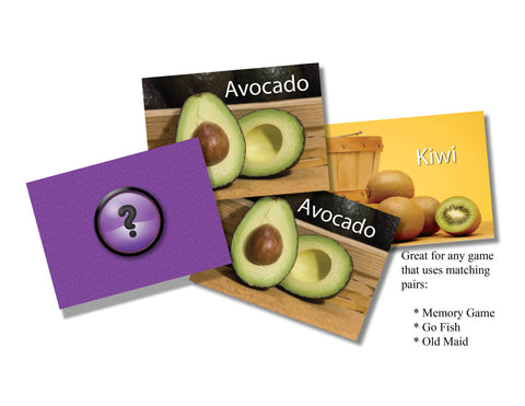 Fruits & Vegetables Memory Card Game