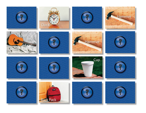 Everyday Objects Memory Card Game