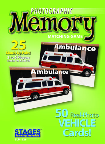 Vehicles Memory Card Game