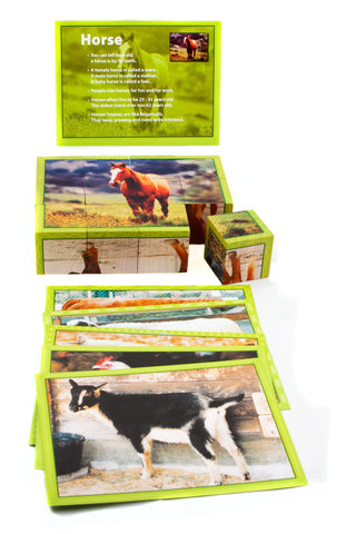 Farm Animal Cube Puzzle